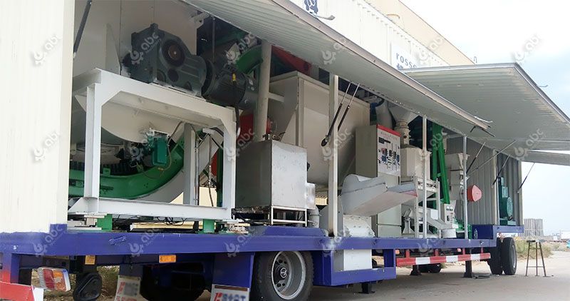 low cost movable cattle feed plant for small fodder processing line