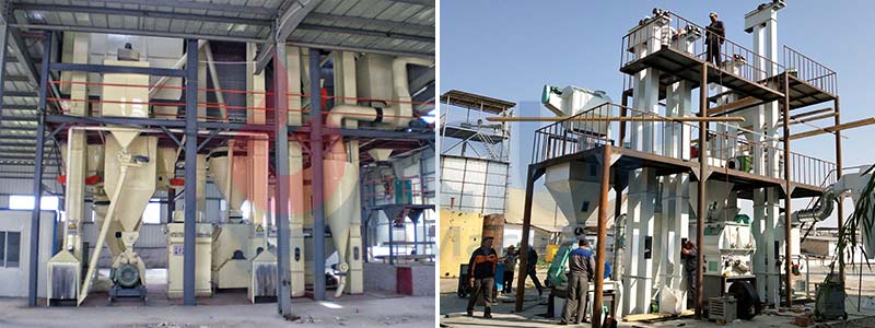 complete animal feed pellet production line for sale