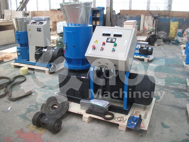 wood pelletizing machine with flat plate design for small production