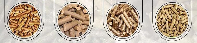 different size wood pellets from sawdust